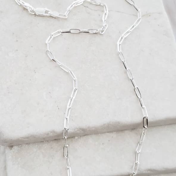 Sosie Designs - Wholesale Link & Chain Necklace - Sterling Silver Paper Clip Chain Necklace2