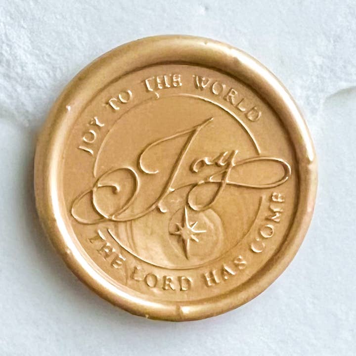 "Joy to the World" Catholic Christmas Premade Wax Seals - 10 pack for wholesale by Pietà Paperie