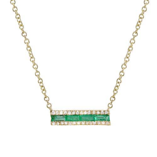 Collar con barra de diamantes y esmeraldas para venta al por mayor de Jewels of Mewar