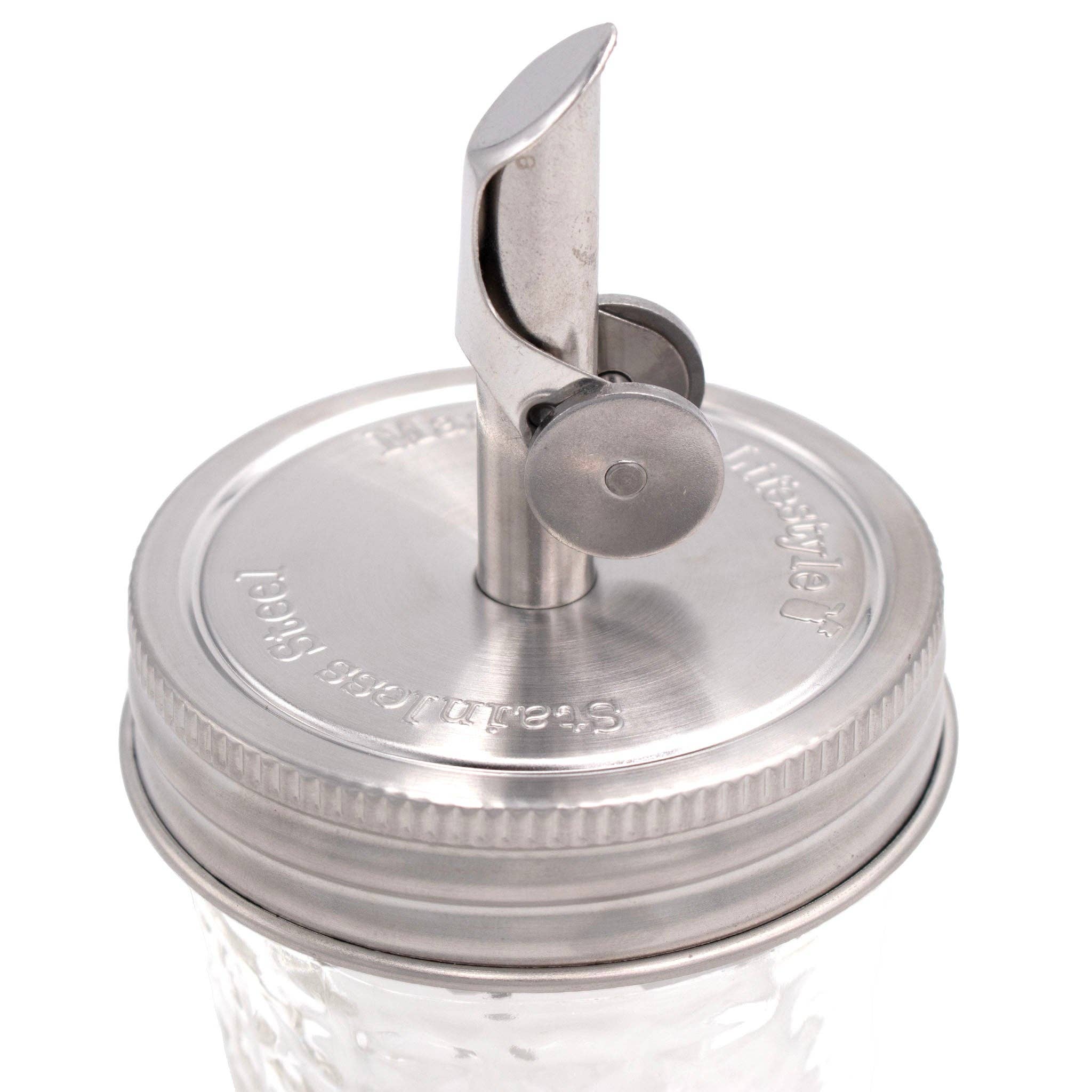 Mason Jar Lifestyle - Wholesale Kitchen Tool/Gadget - Stainless Steel Pour Spout Oil Cruet Lids for Mason Jars3