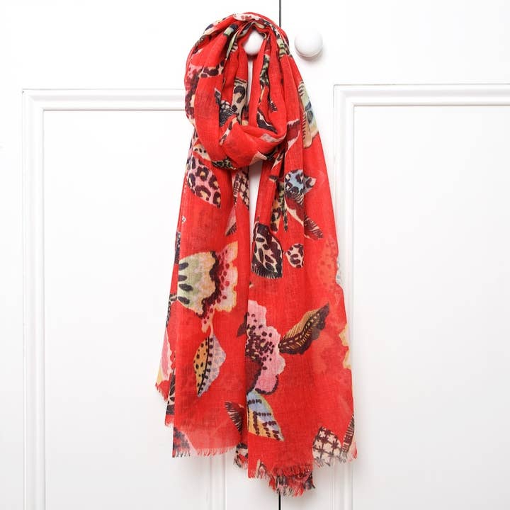 Leopard Trail Pure Wool Scarf for wholesale by COLLIER CAMPBELL