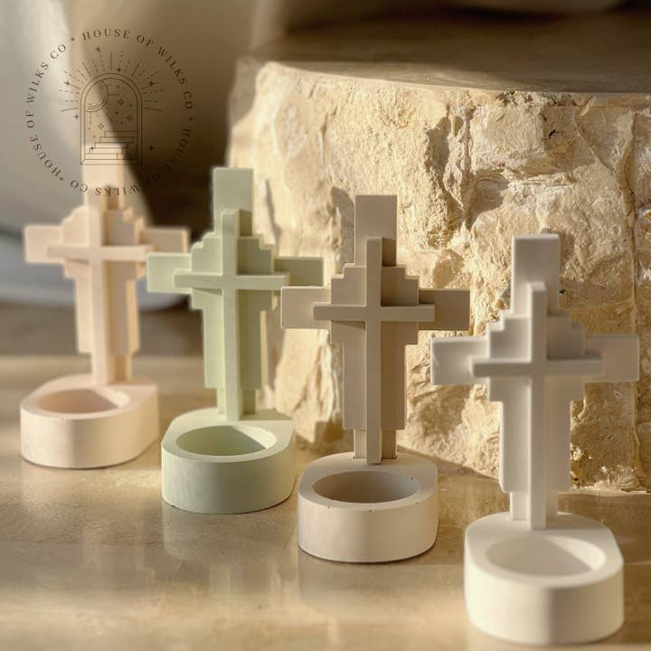 House Of Wilks - Wholesale Candle holder - Cross tea light holder, religious, prayer, holy2