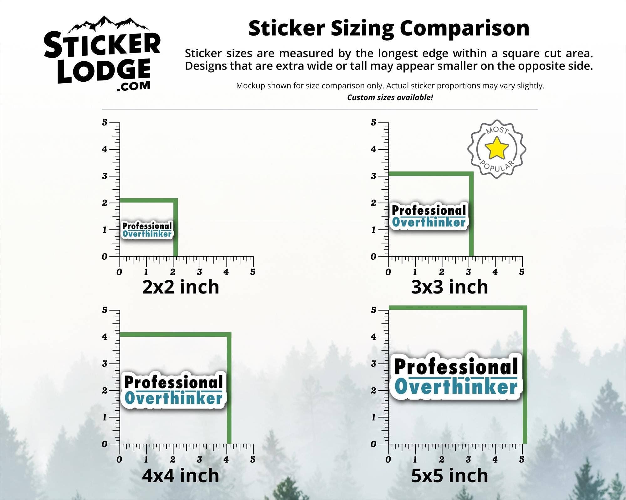 Sticker Lodge - Wholesale Phone & Laptop Stickers - Professional Overthinker Vinyl Sticker3