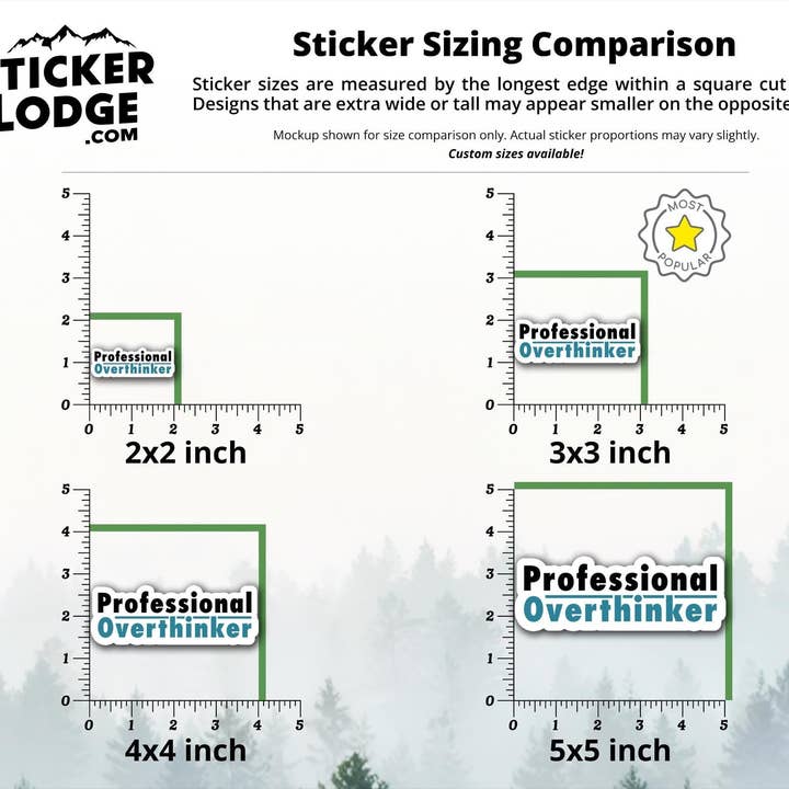 Sticker Lodge - Wholesale Phone & Laptop Stickers - Professional Overthinker Vinyl Sticker3