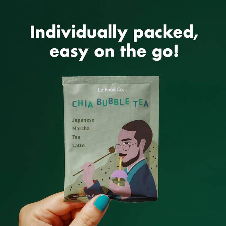 Le Foöd - Wholesale Beverage Mix - Chia Bubble Tea - Japanese Matcha Superfood Latte