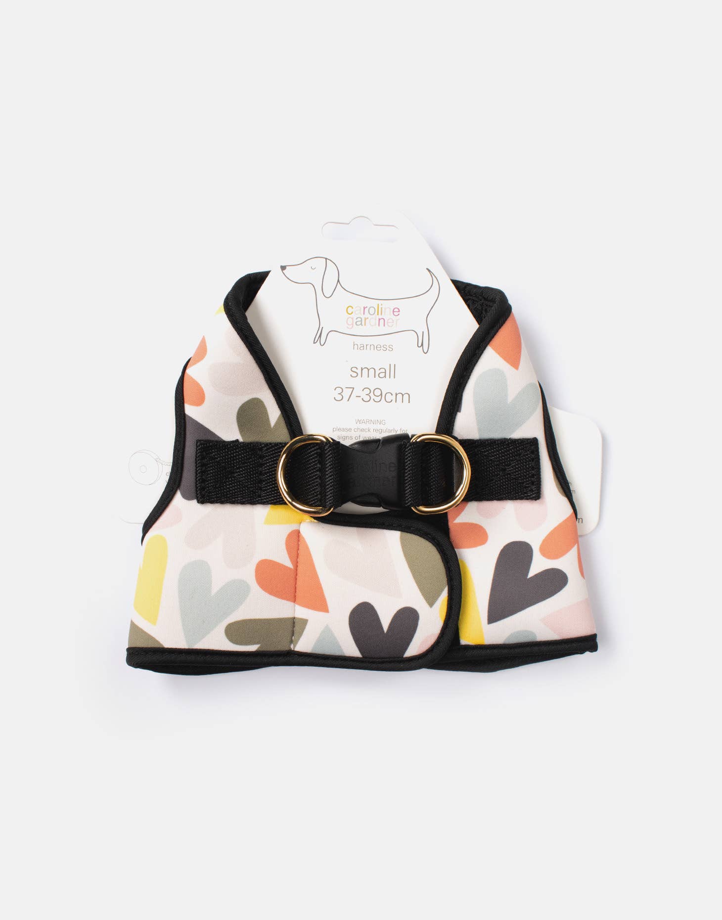 Caroline Gardner – Engroshandel Kæledyrssele – Hund – Multi Heart hundesele i størrelse S
