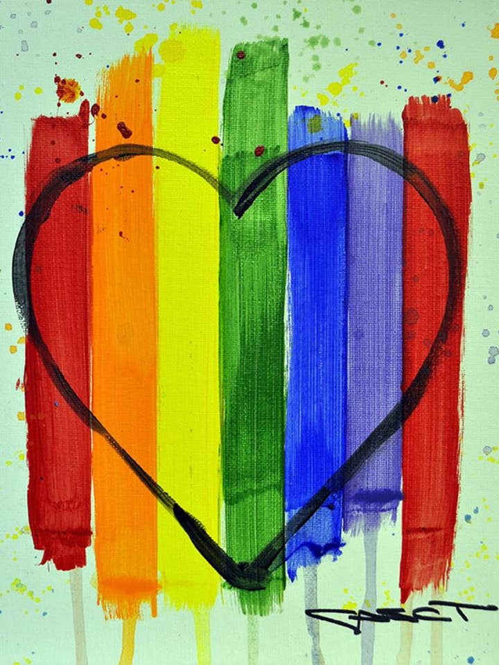 Pride Rainbow Heart Greeting Card for wholesale by Gascot Inc.