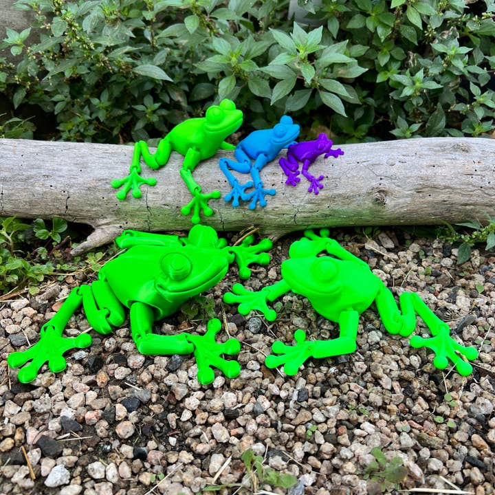 NumanPrints - Wholesale Fidget Toy - Kids - Happy Frog 3D Printed Articulated Moveable Toy Decorative