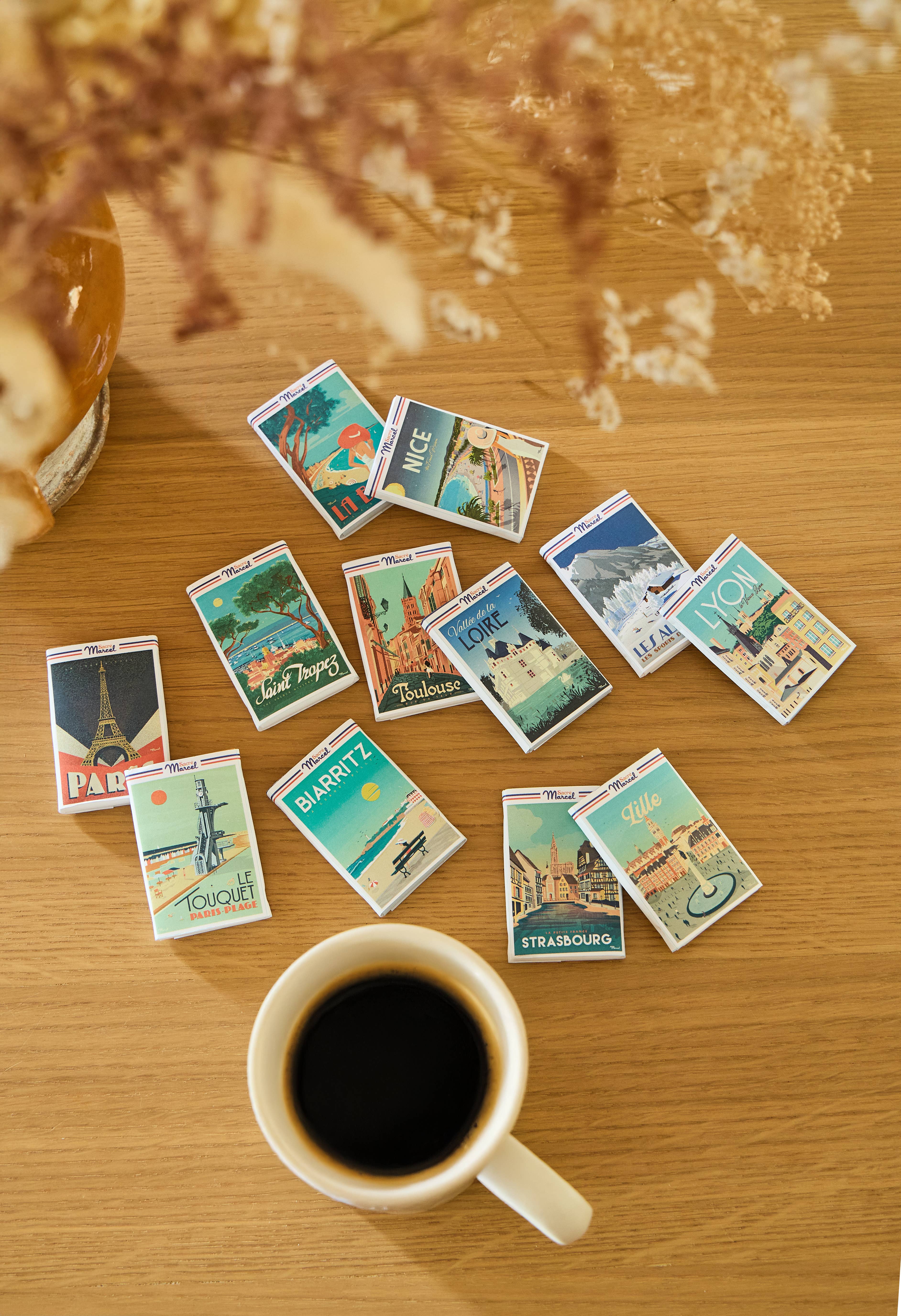 Sacré Marcel - Wholesale Chocolate Box - France Map Case | 12 Mini Chocolate Tablets1