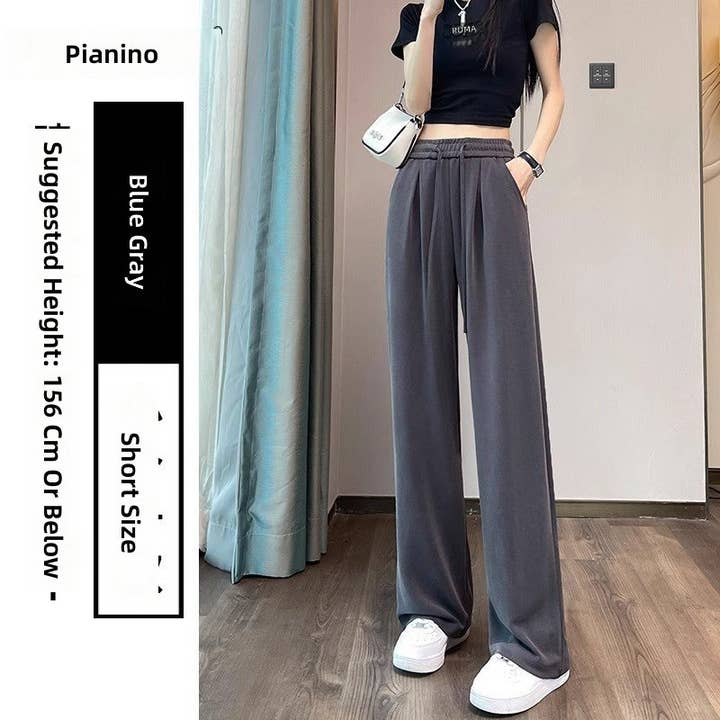 Pantalon large en cupro fin d'été pour femmes taille haute droit pour la vente par UZ Wholesale Store