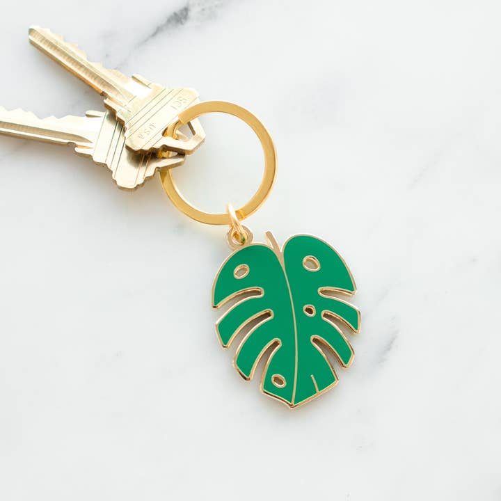 Monstera Leaf Keychain for wholesale by Everyday Olive