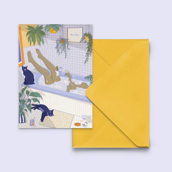 minttu illustrations - Wholesale Postcard - Postcard "slow down"2