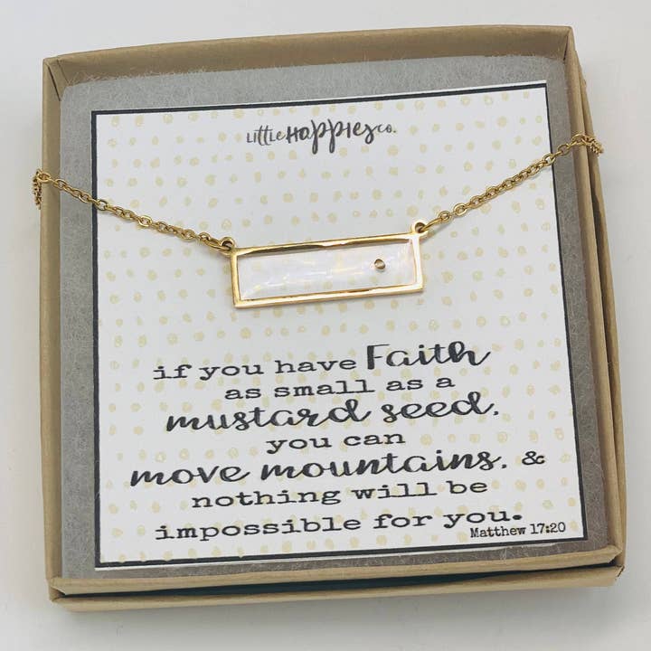 Little Happies Co - Wholesale Pendant/Charm Necklace - Real mustard seed necklace, Encouragement gift, Mustard seed