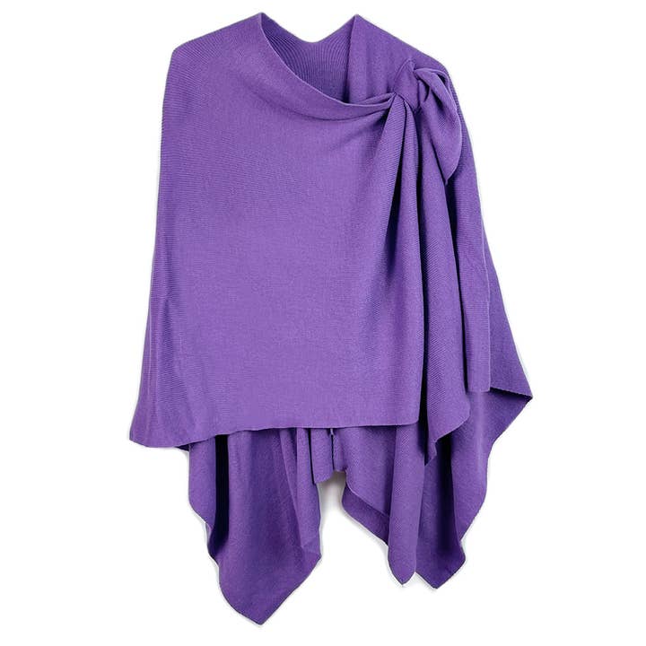 Fashion City - Wholesale Kimono - Women's - Women's Solid Ruana with Shoulder Strap1