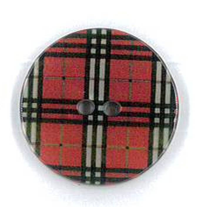 NEMARK – Großhandel Anstecker/Button – TARTAN-GEMUSTERTER KNOPF0