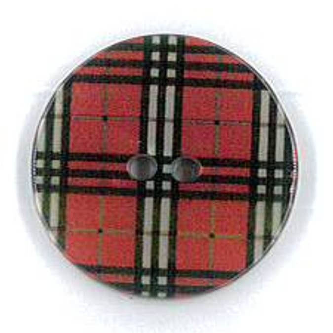 NEMARK – Großhandel Anstecker/Button – TARTAN-GEMUSTERTER KNOPF0