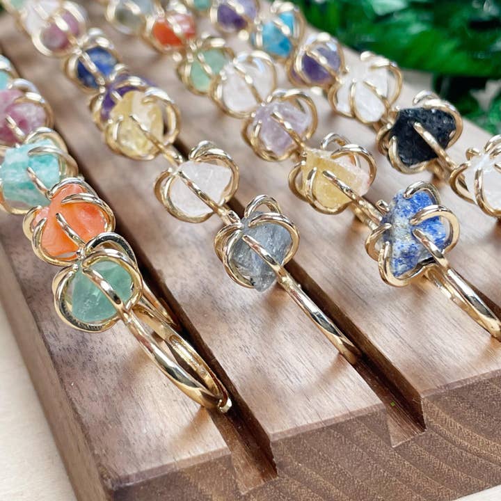 Ewelina Pas Jewelry - Wholesale Single Stone/Solitaire Ring - Gold Rough Nugget Prong Ring21