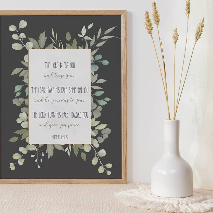 Numeri 6:24-26 Lord Bless You & Keep You Quote Stampa per la vendita all'ingrosso da parte di OLF