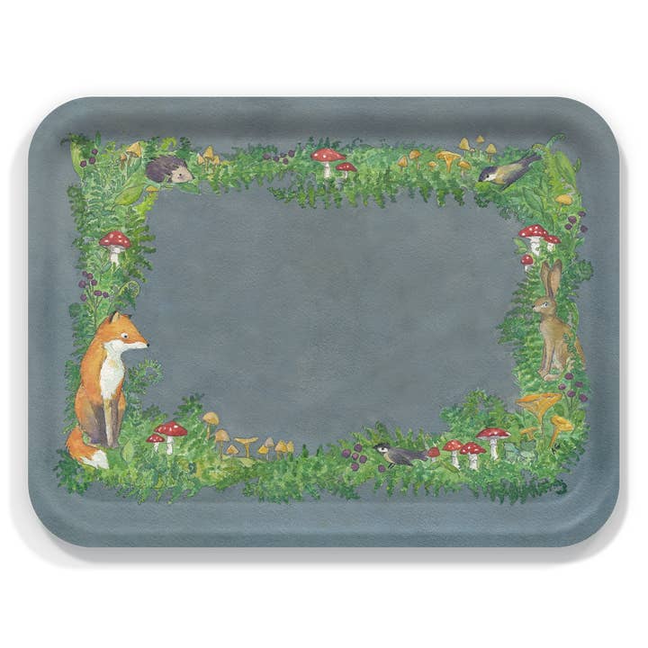Fall & Foxes Serving Tray by Anette Grostad for wholesale by Trays4Us