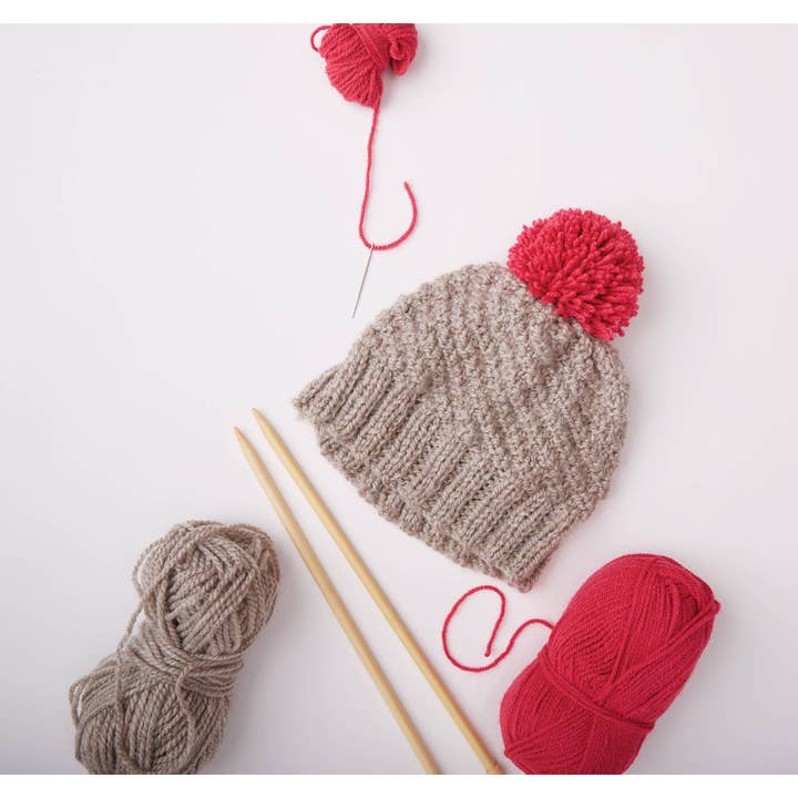 West Design Products UK – wholesale DIY craft kit – House of Crafts Knitted Pom Pom Hat Kit4