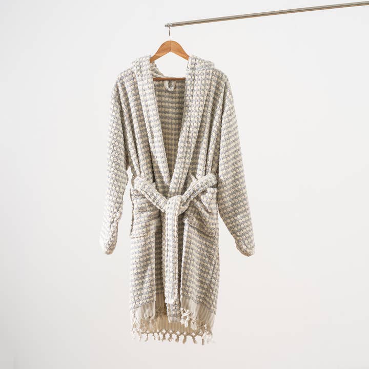 Kikoya - Wholesale Robe - Women's - Pompom Bathrobe Handloom Turkish Cotton Resort Heavy Luxury