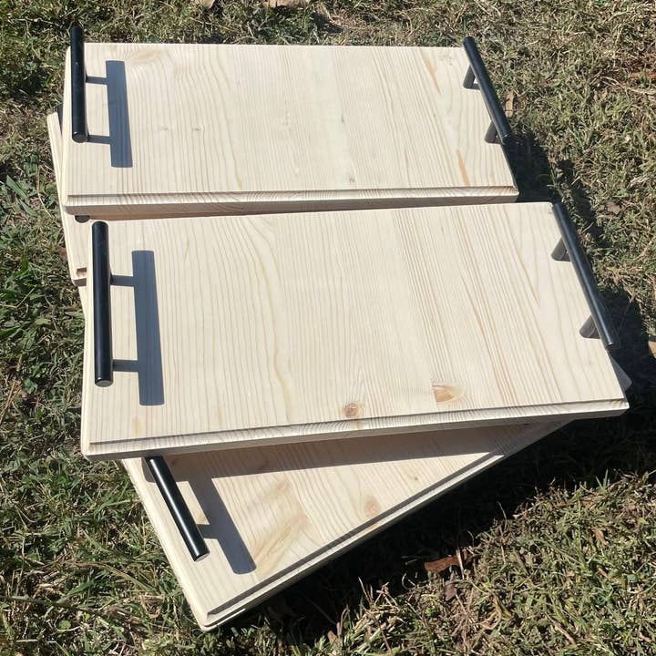 Serving Tray with Handles for wholesale by Oak And Iron Engraving