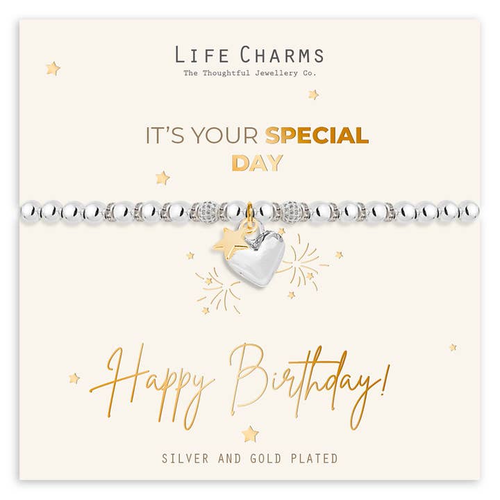 Charm-Armband „Happy Birthday“ für den Großhandel von Life Charms