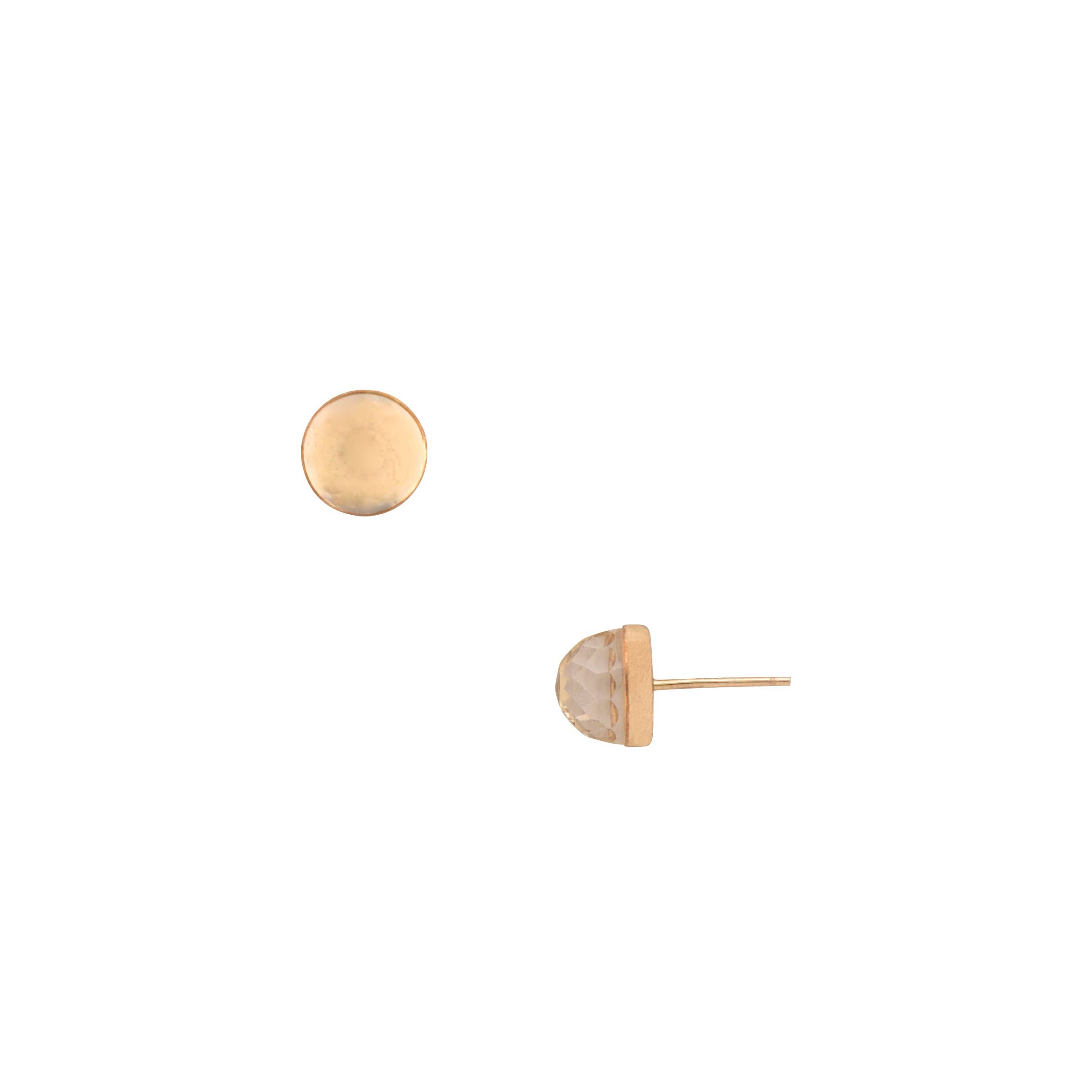 Heather Hawkins - Wholesale Stud/Post Earrings - Babe Dome Gemstone Stud Earrings - 14K Gold-filled4