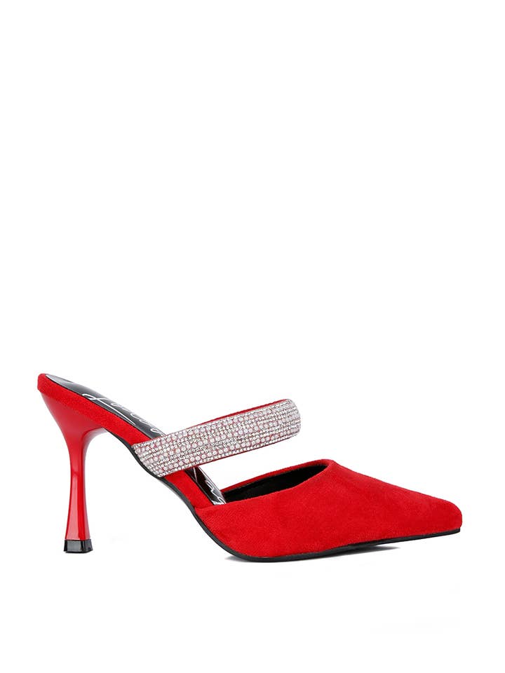 Rag Company - Wholesale High heels – Women’s - Fauci Diamante Strap Heeled Mules9
