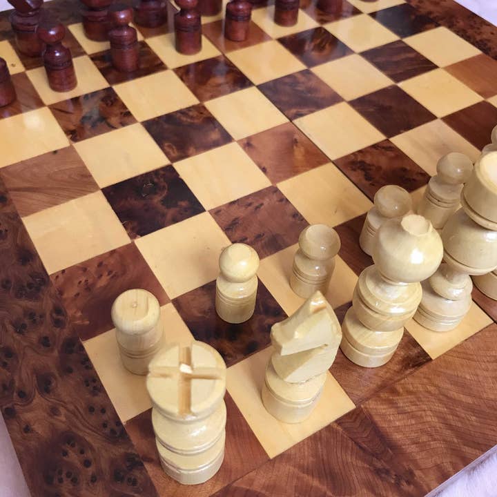 AtlasPerles – wholesale Jewellery box/organiser – Moroccan backgammon and chess set game,handmade chess - backgammon board games,one board multiple games,lemon thuya wooden games1