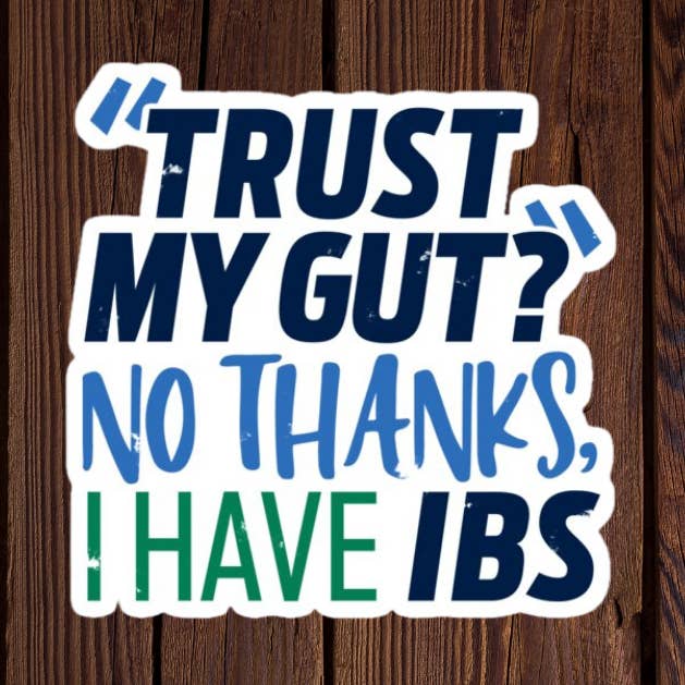 Kase Wear - Wholesale Sticker - Trust my gut funny sticker0