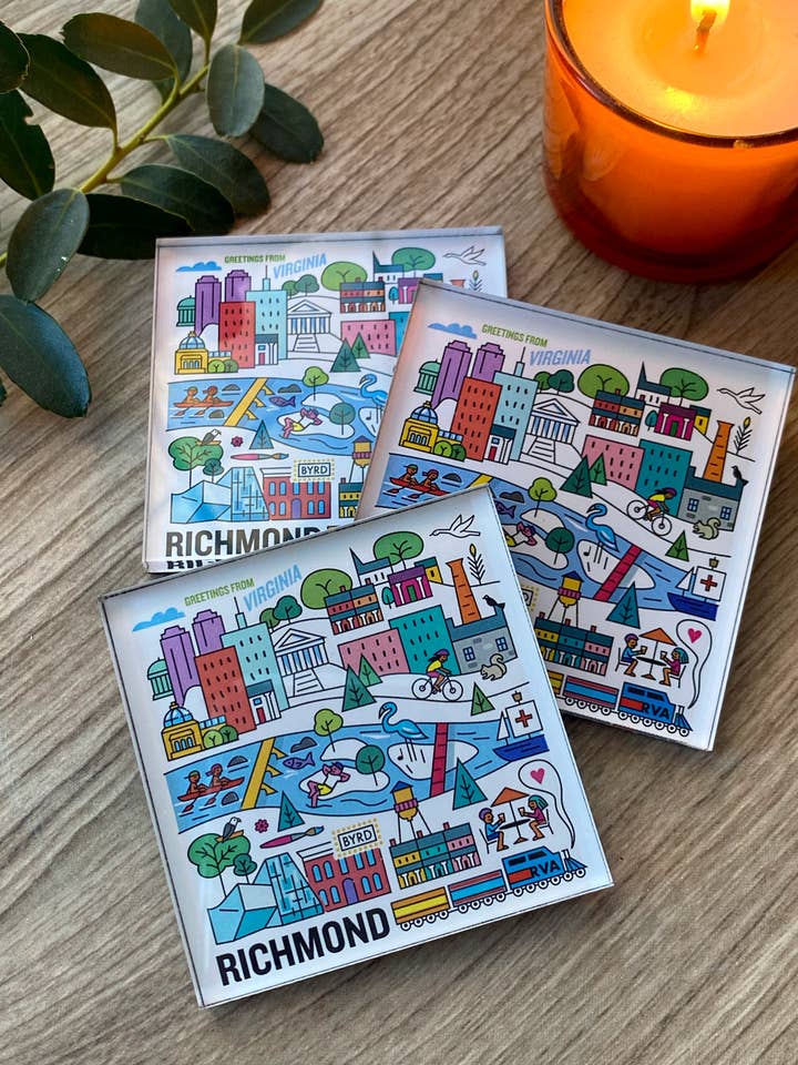 Richmond, Virginia Magnet for wholesale by Flourish Creative