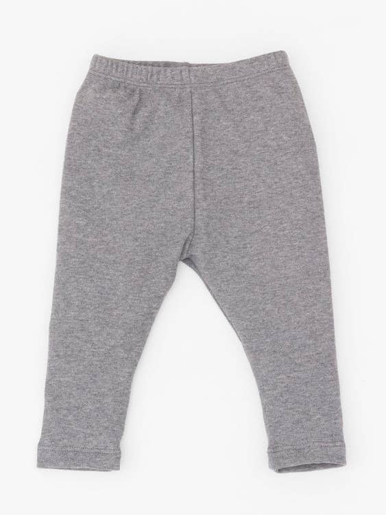 Leggings Elástico Orgânico Cinza Heather por atacado de Kal Babies