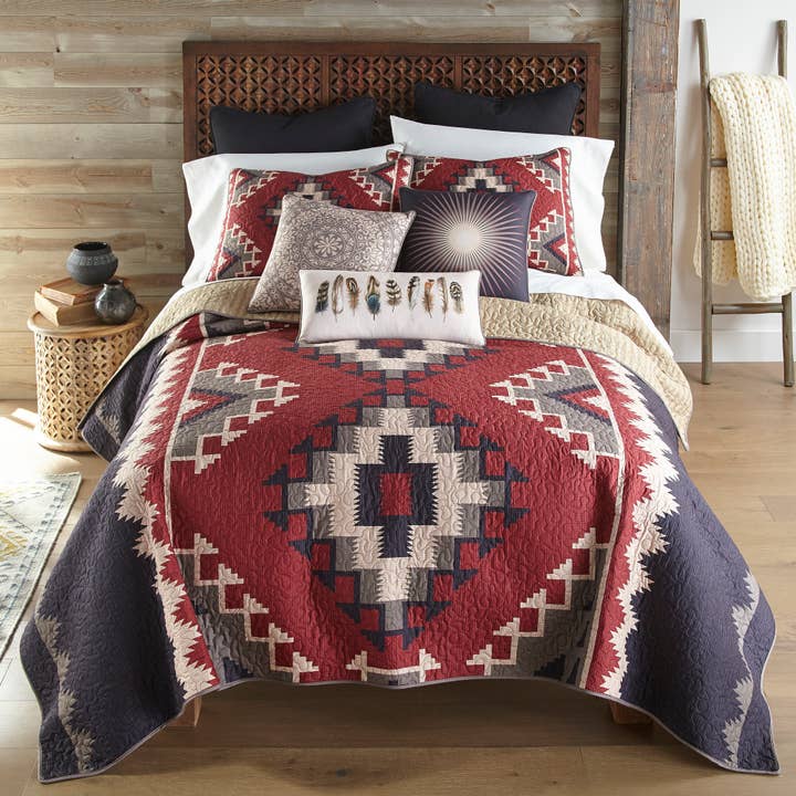 American Heritage Textiles - Wholesale Bedding Set - Donna Sharp Mojave Red 3PC Quilt Set