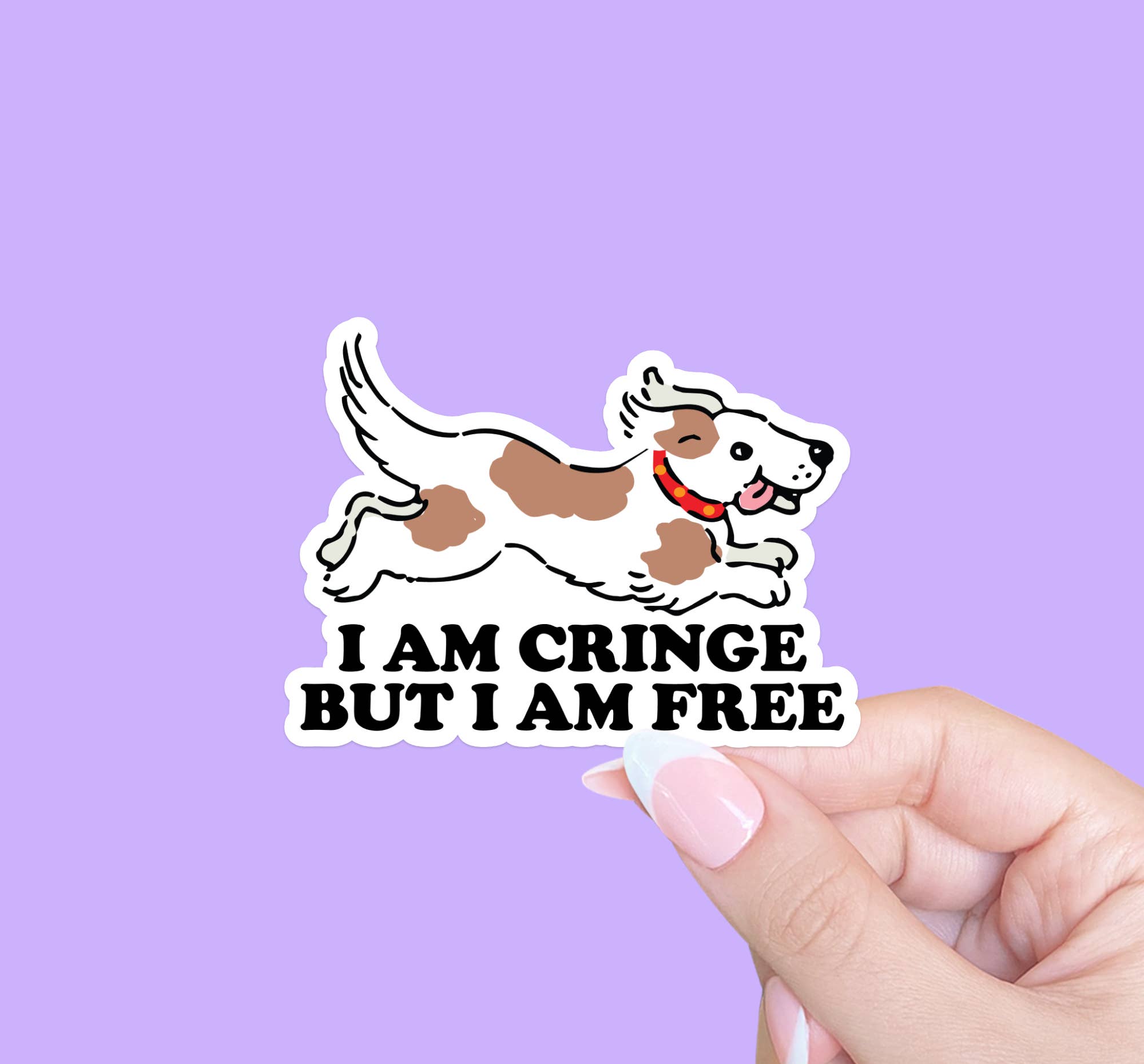 Radical Buttons - Wholesale Sticker - I am cringe but I am free, Funny sticker, Laptop sticker