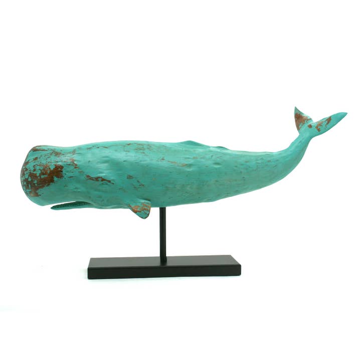 Modern Coastal by Contrast Inc. - Wholesale Decorative Figurine - Blue Sperm Whale Trophy