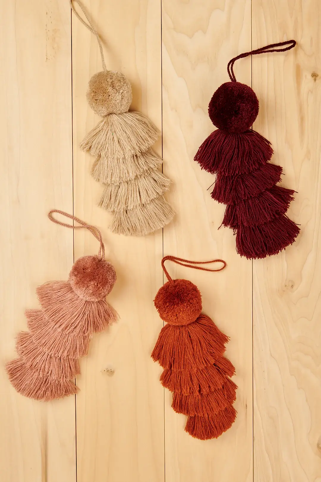 High crafty – wholesale Decorative tassel/wall drop – Pom Pom Tassel – Burnt Orange  Handmade Decorative Tassel wi2