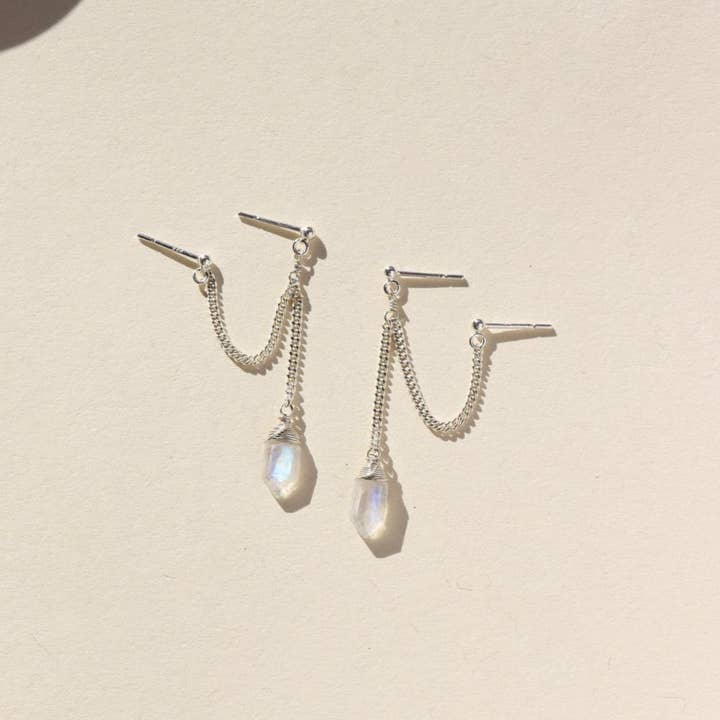 Token Jewelry - Wholesale Stud/Post Earrings - Lumi Chain Studs in 14k Gold Fill or Sterling Silver