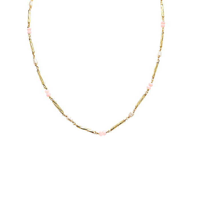 AMORINO SRL - Wholesale Beaded/Pearl Necklace - LINEAR NECKLACE WITH BEADS AND PEARLS - NK2112488G12