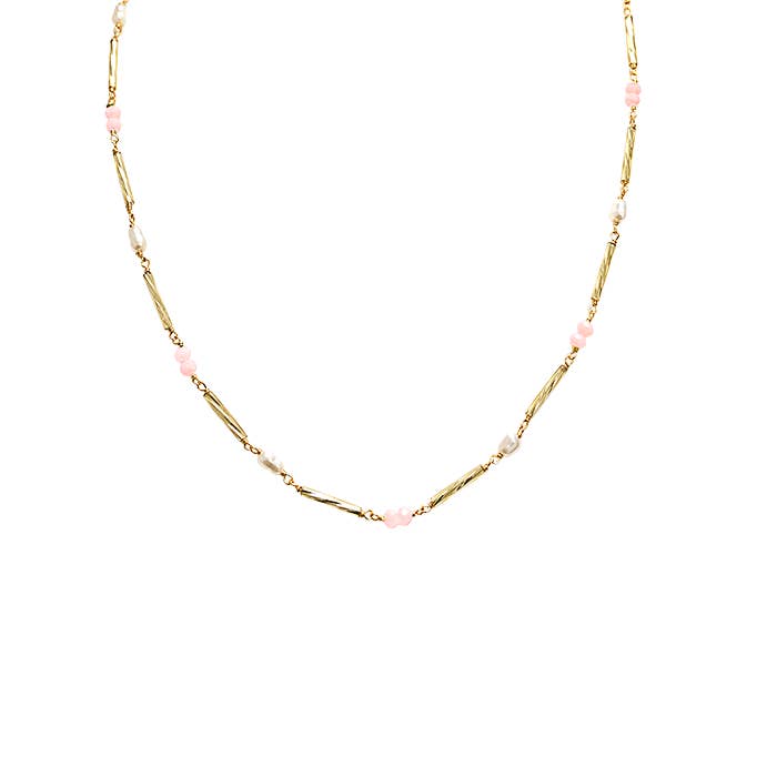 AMORINO SRL - Wholesale Beaded/Pearl Necklace - LINEAR NECKLACE WITH BEADS AND PEARLS - NK2112488G12