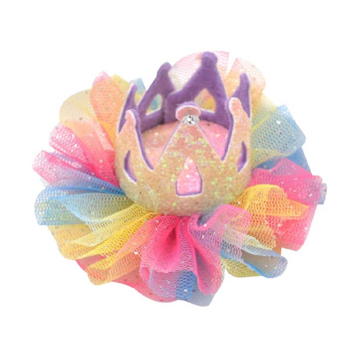 Closeout! Princess Crown Little Girl's Birthday Hair Clip for wholesale by Mavi Bandz