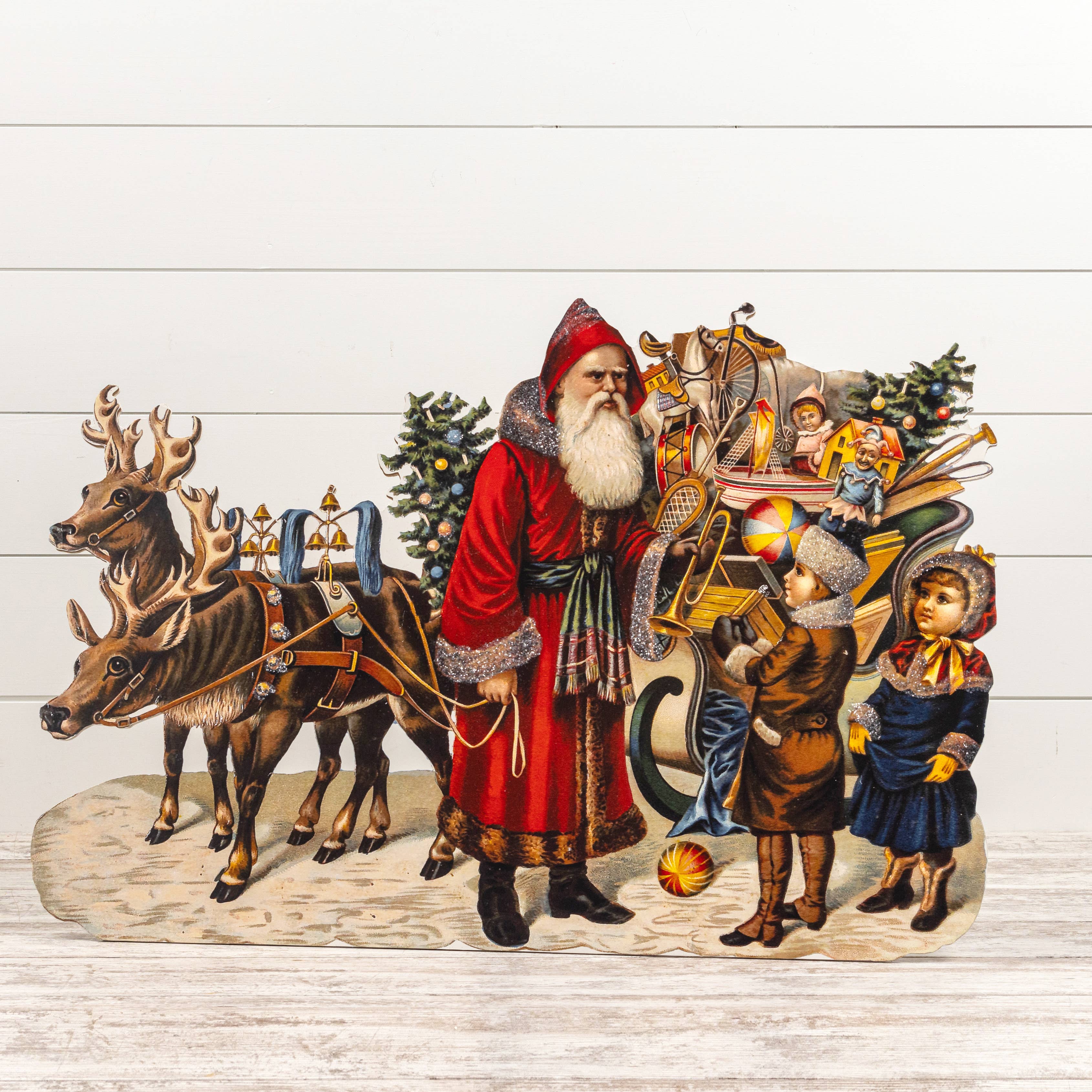 Ragon House - Wholesale Kerstdecoratie - 40" KERSTMAN MET SPEELGOEDGEPAKTE SLEE DUMMYBORD1