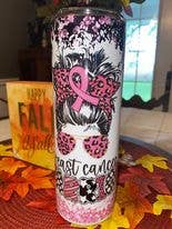 Breast Cancer Warrior Messy Bun for wholesale by Southern up North
