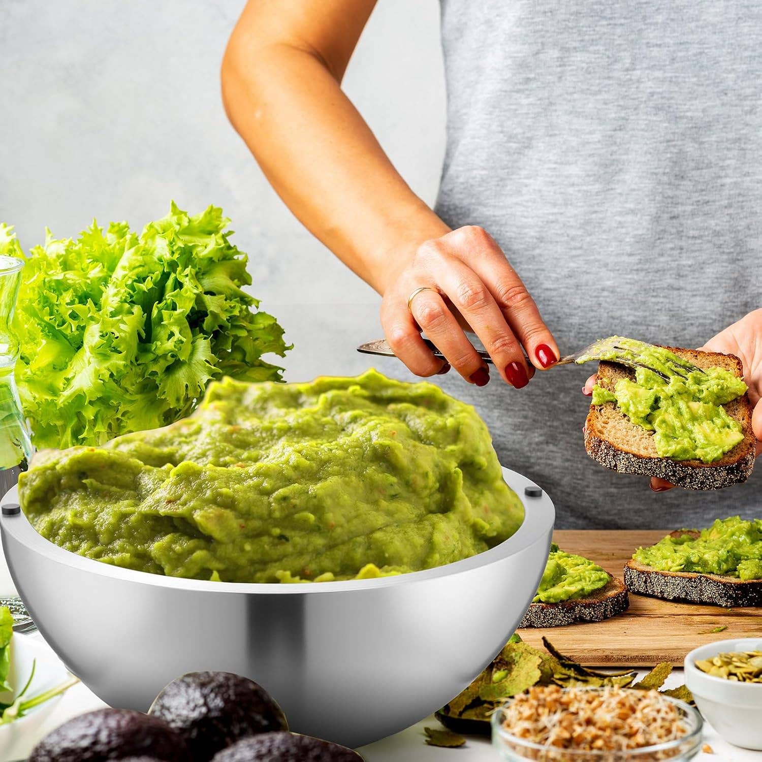 VIGOR - Wholesale Serve Bowl - Dip Chiller Bowl,304 Stainless Steel Ice Chamber for Salsa8