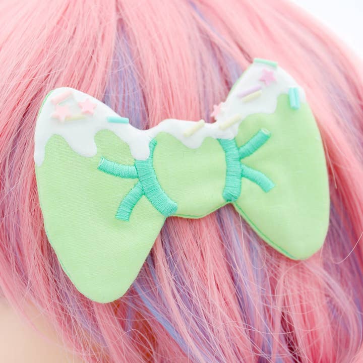 Decoden Hair Bows Harajuku Accessory Sweet Lolita Hair Clip for wholesale by Kawaii Hair Candy