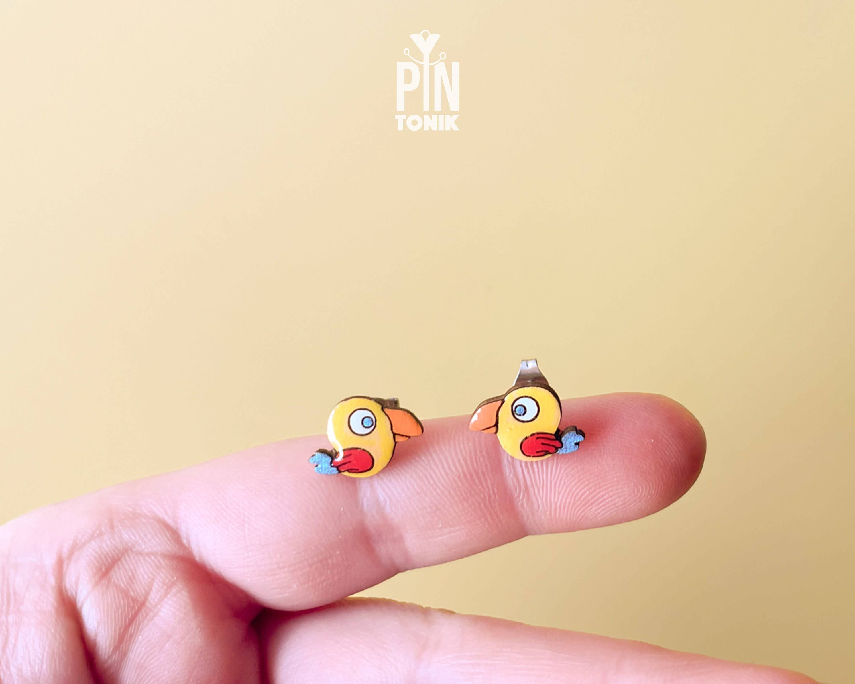 PinTonik - Vendita all'ingrosso Orecchini a bottone - Orecchini a Perno con Pappagallo Carino - Gioielli con Uccelli Stravaganti4