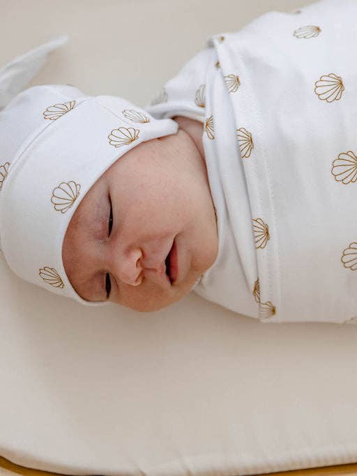 Bamboo Beanie - Nude Seashell for wholesale by Woven Kids