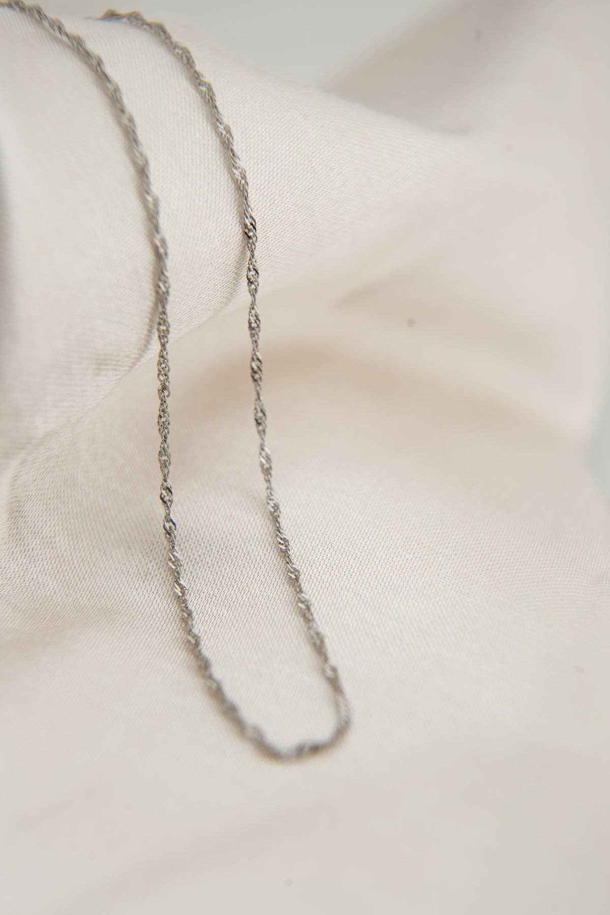 Volenia Silver - Vente Collier maille et chaîne - Collier en argent sterling 925 modèle Singapour 45 cm1