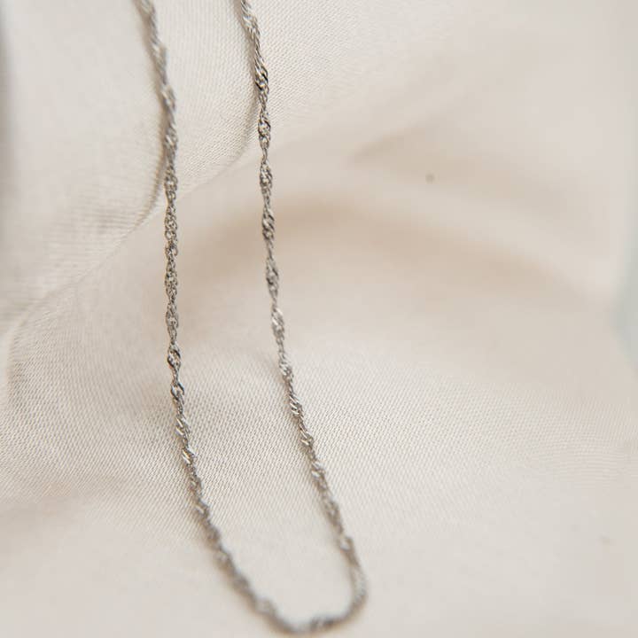 Volenia Silver – wholesale Kedjehalsband – Partihandel Kvinnors Singapore Modell 45 cm 925 Sterling Silver Halsband1