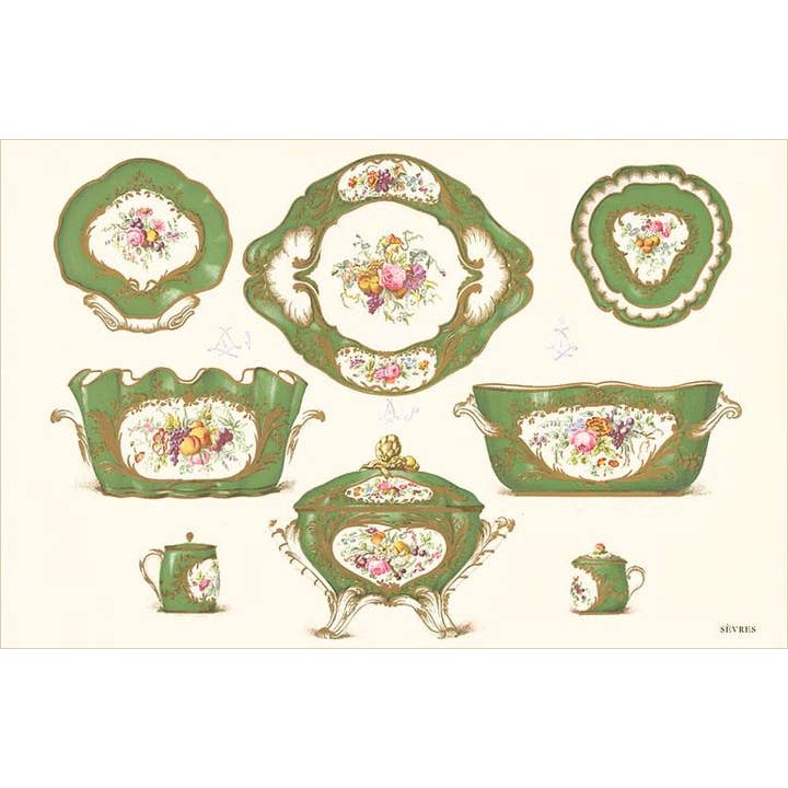 Postal DA-638 Pratos de Serviço em Porcelana de Sèvres por atacado de Found Image Press